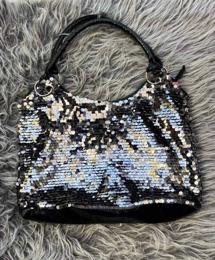 Bolso Silver Sequins Shoulder Bag